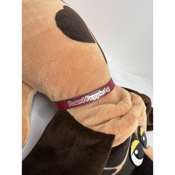 Tonka Vintage Pound Puppies Plush Dog Tan Brown Spots Heart Logo 17 1985 - Picture 4 of 10